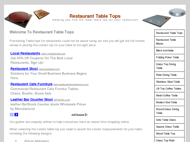 www.restauranttabletops.net