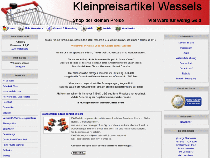 www.kleinpreisartikel-wessels.de