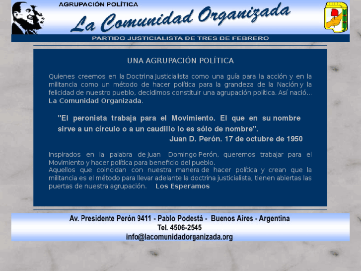 www.lacomunidadorganizada.org