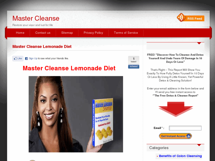 www.mastercleanse101.com