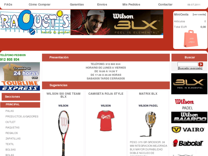 www.raquetstenisypadel.es