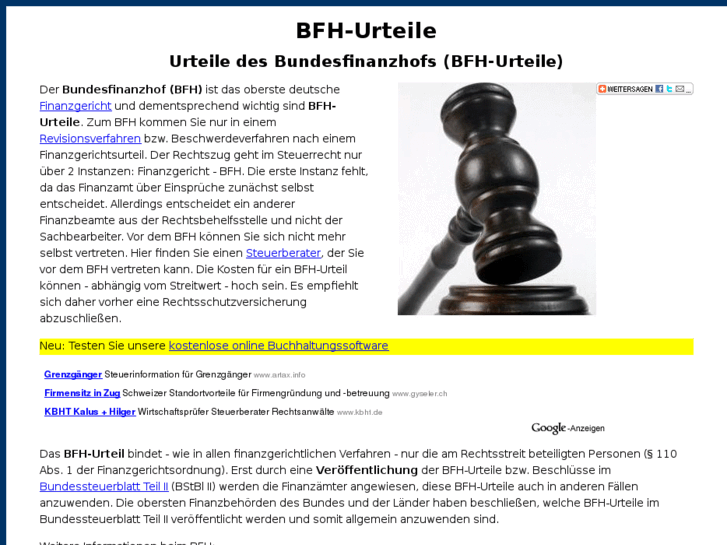 www.bfh-urteile.de