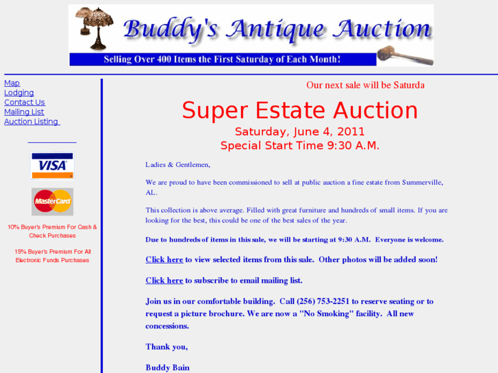 www.buddysantiqueauction.com