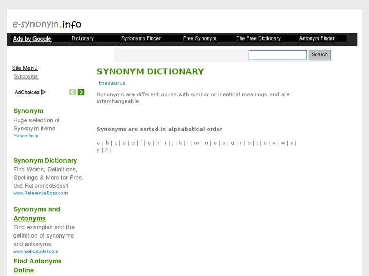 www.e-synonym.info
