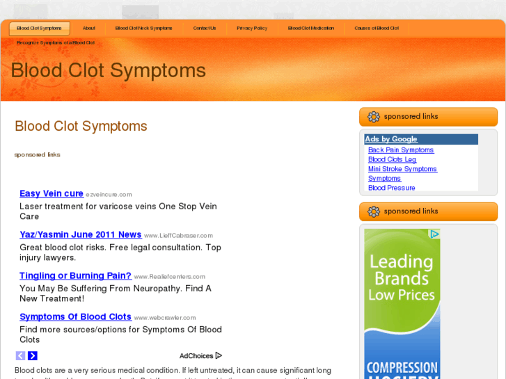 www.bloodclotsymptoms.org