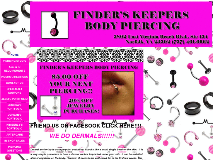 www.finderskeepersbodypiercing.com