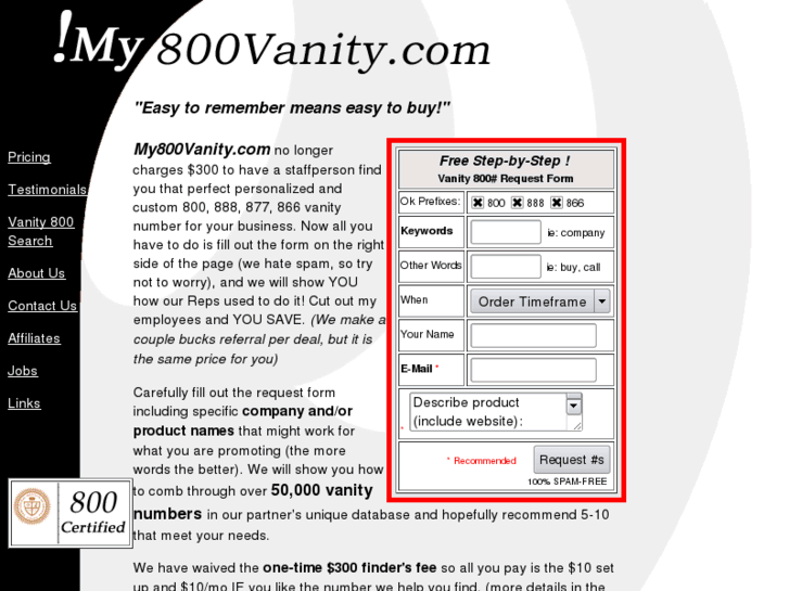 www.my800vanity.com