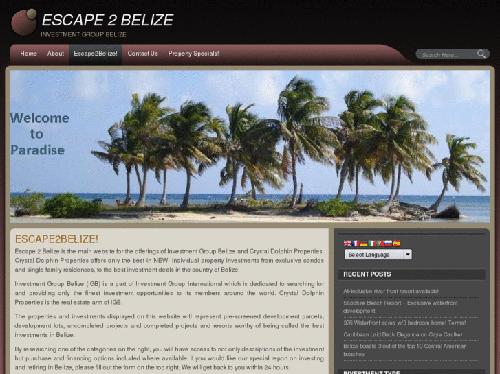 www.escape2belize.com