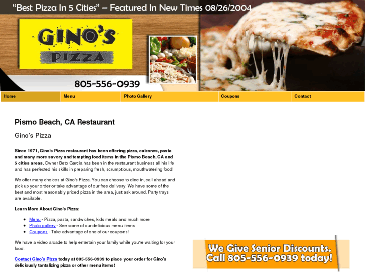 www.ginospizzaca.com