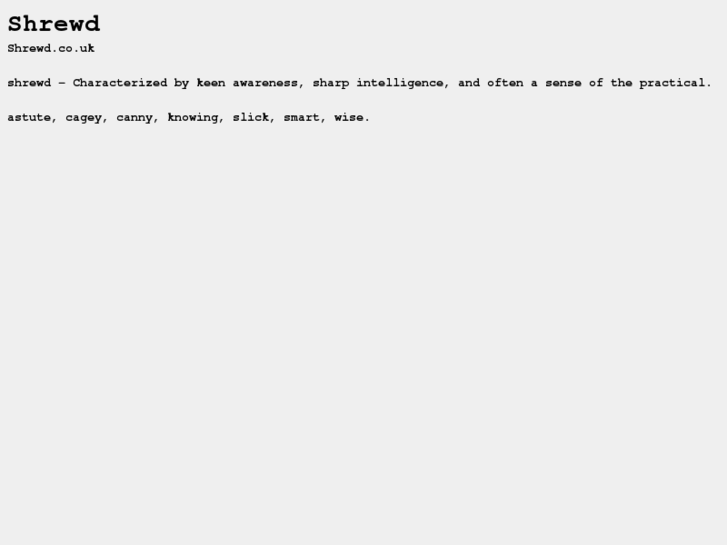 www.shrewd.co.uk