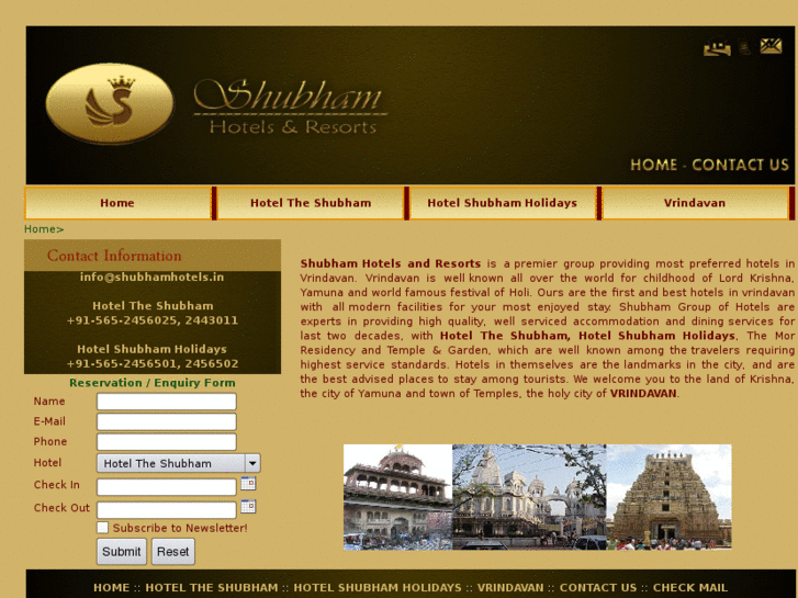 www.shubhamhotels.com