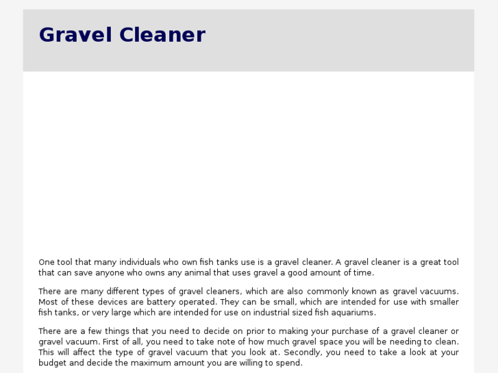 www.gravelcleaner.com