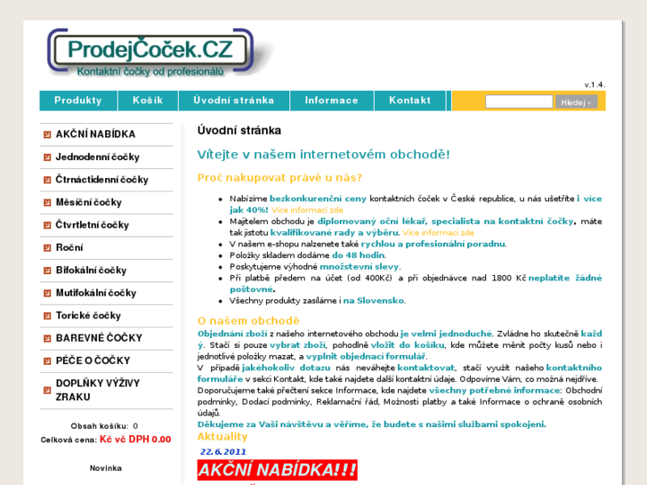 www.prodejcocek.cz