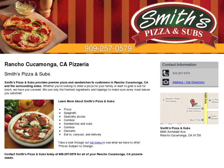 www.smithspizzamenu.com