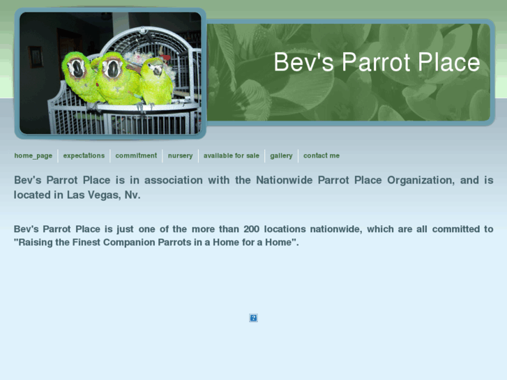 www.bevsparrotplace.org