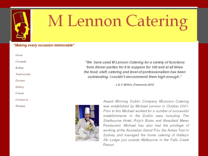 www.mlennoncatering.com