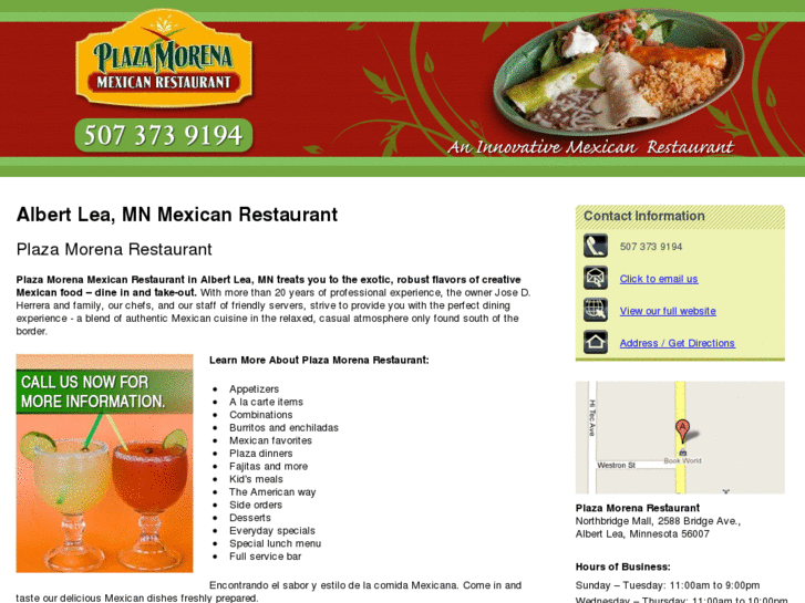 www.plazamorenarestaurant.com