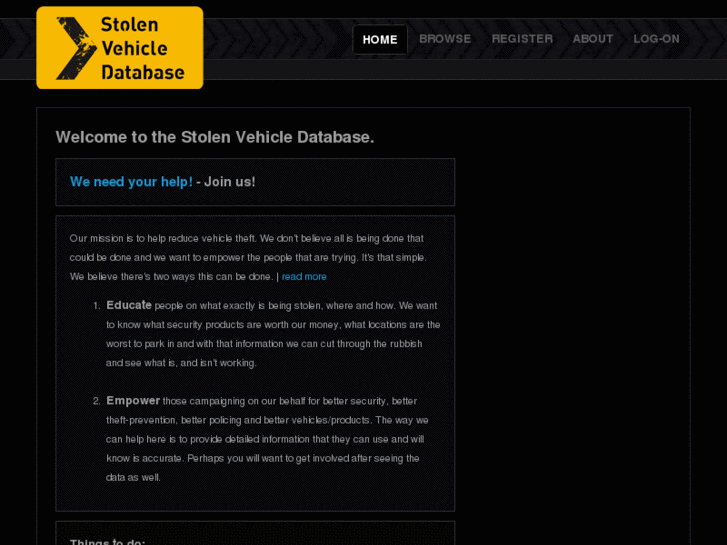 www.stolenvehicledatabase.com