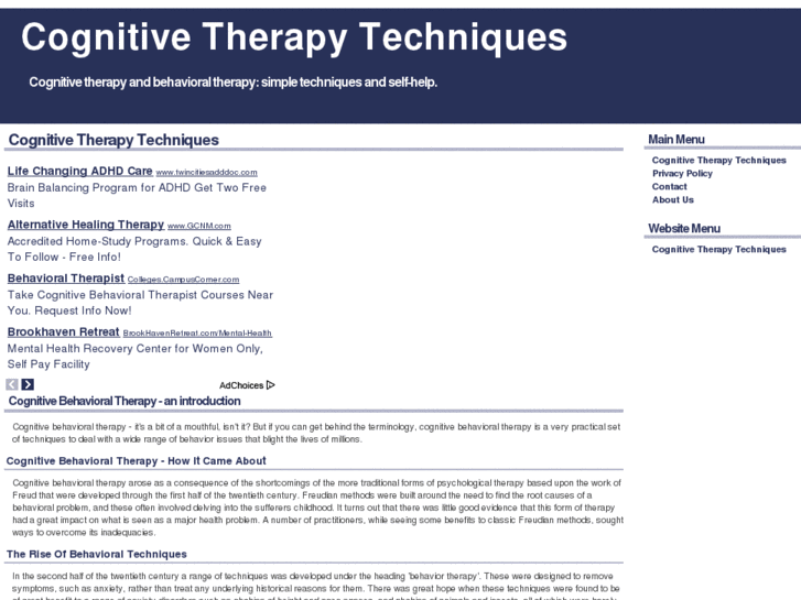 www.cognitivetherapytechniques.com