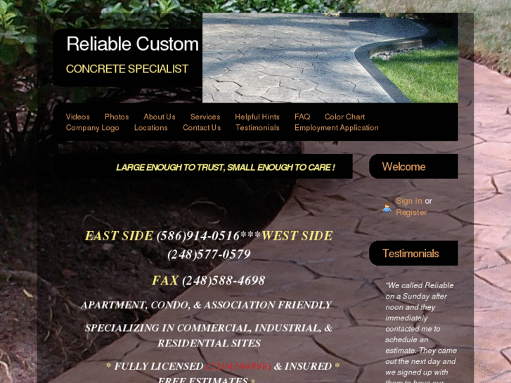 www.reliablecustomconcreteinc.com