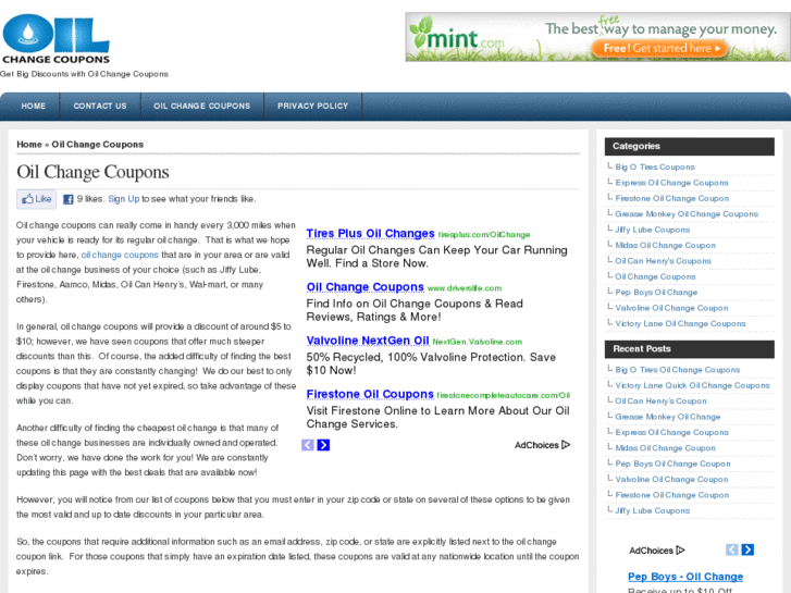 www.eoilchangecoupons.com