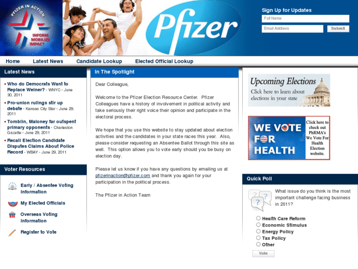 www.pfizerelectioncenter.com