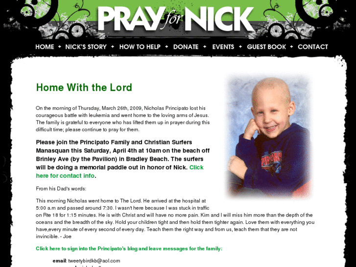 www.prayfornick.com