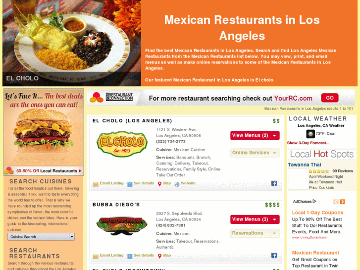 www.mexicanrestaurantsinlosangeles.com