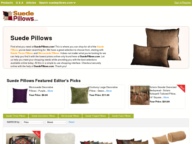 www.suedepillows.com