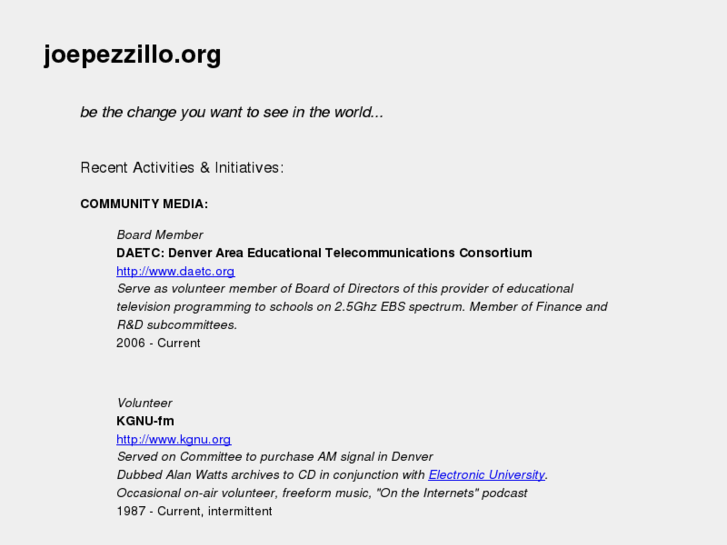 www.joepezzillo.org