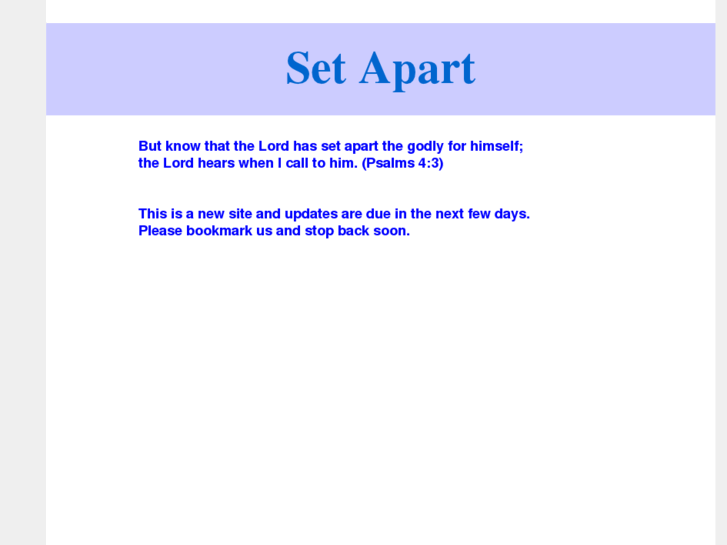 www.setapart.net