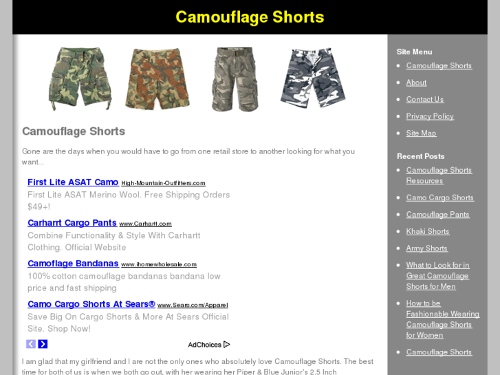 www.camouflageshorts.net