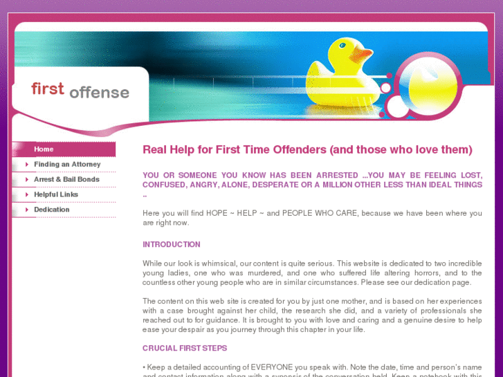 www.firstoffense.info