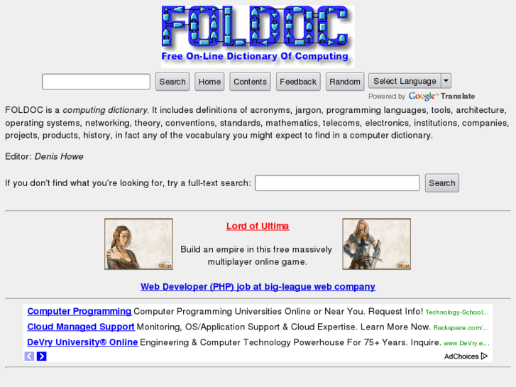 www.foldoc.org