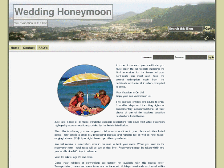 www.freeweddinghoneymoon.com