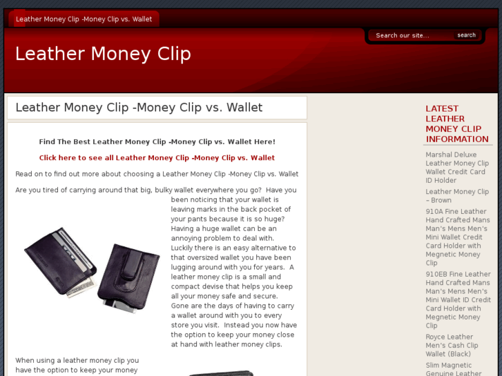 www.leathermoneyclips.net