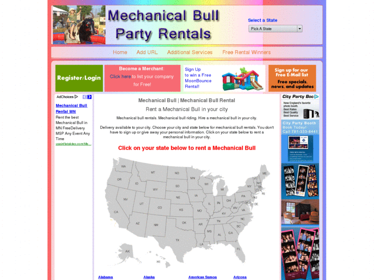 www.mechanicalbullpartyrentals.com