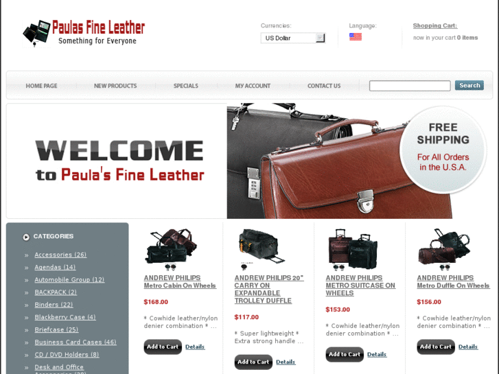 www.paulasfineleather.com