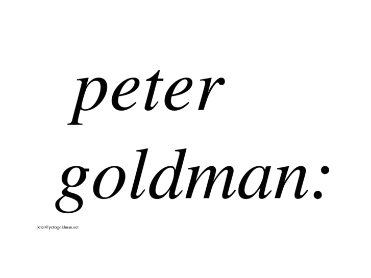 www.petergoldman.net