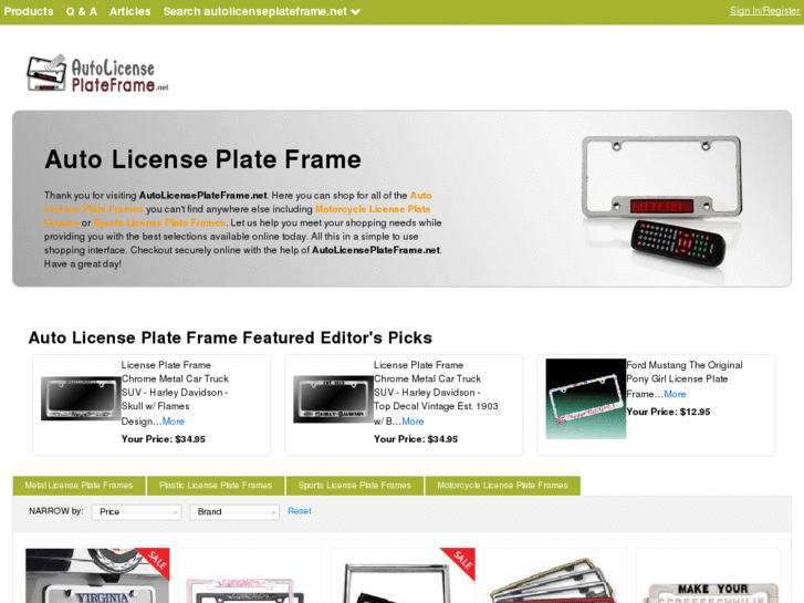 www.autolicenseplateframe.net