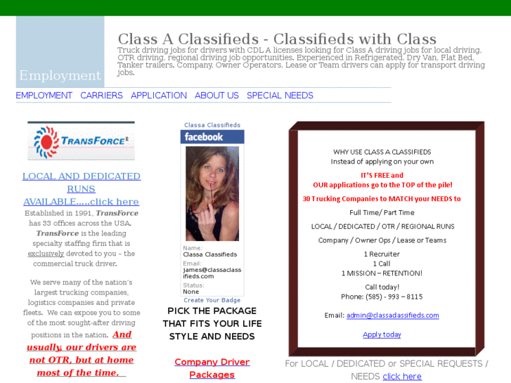 www.classaclassifieds.com