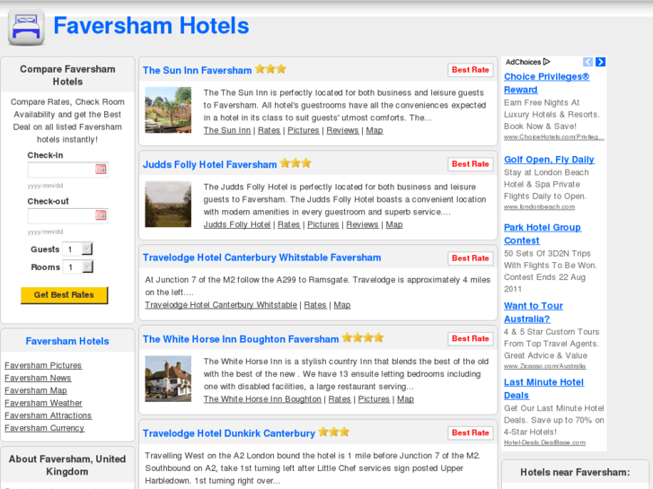 www.favershamhotels.com