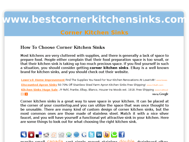 www.bestcornerkitchensinks.com