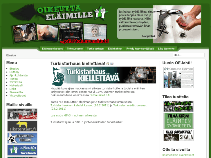 www.oikeuttaelaimille.net