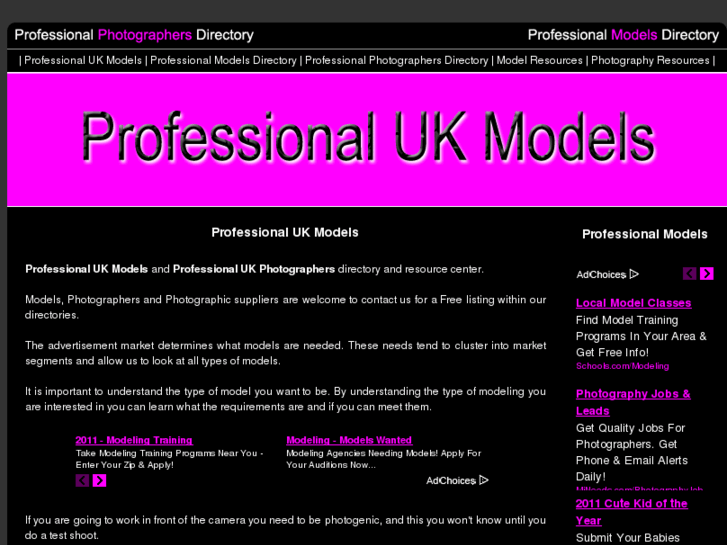 www.professionalukmodels.co.uk