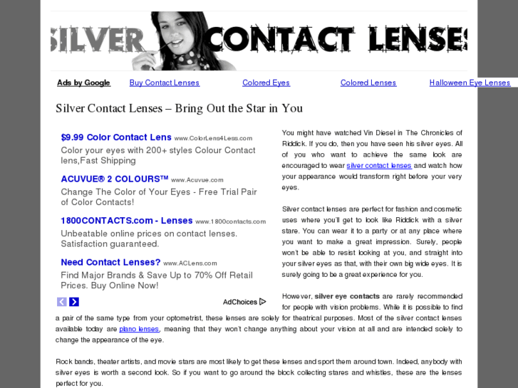 www.silvercontactlenses.com