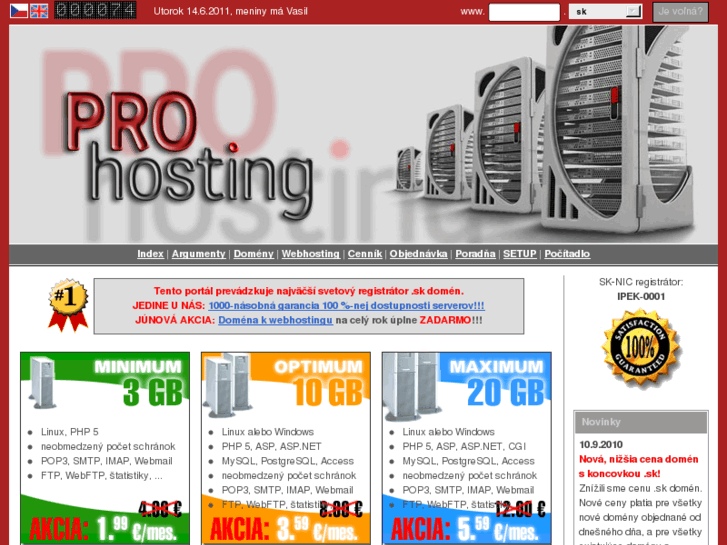 www.prohosting.sk