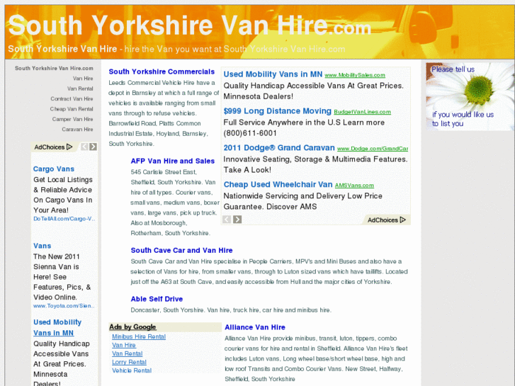 www.southyorkshirevanhire.com