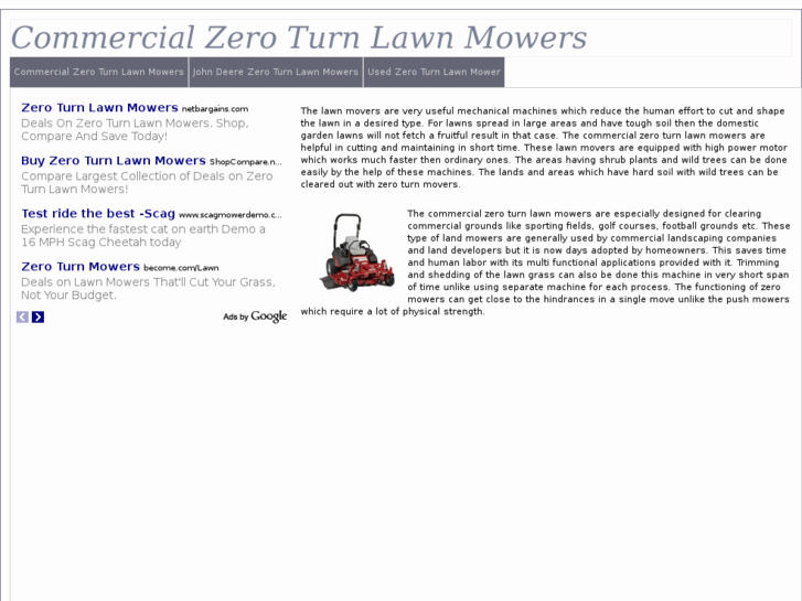 www.commercialzeroturnlawnmowers.com