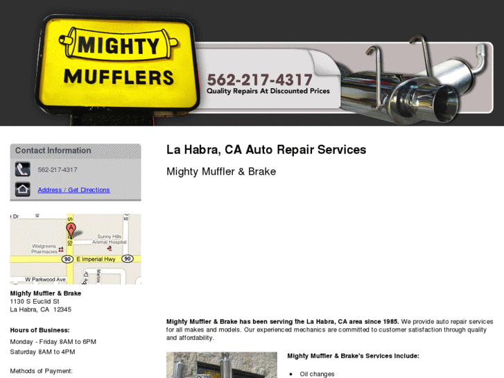 www.mightymufflerandbrakes.net